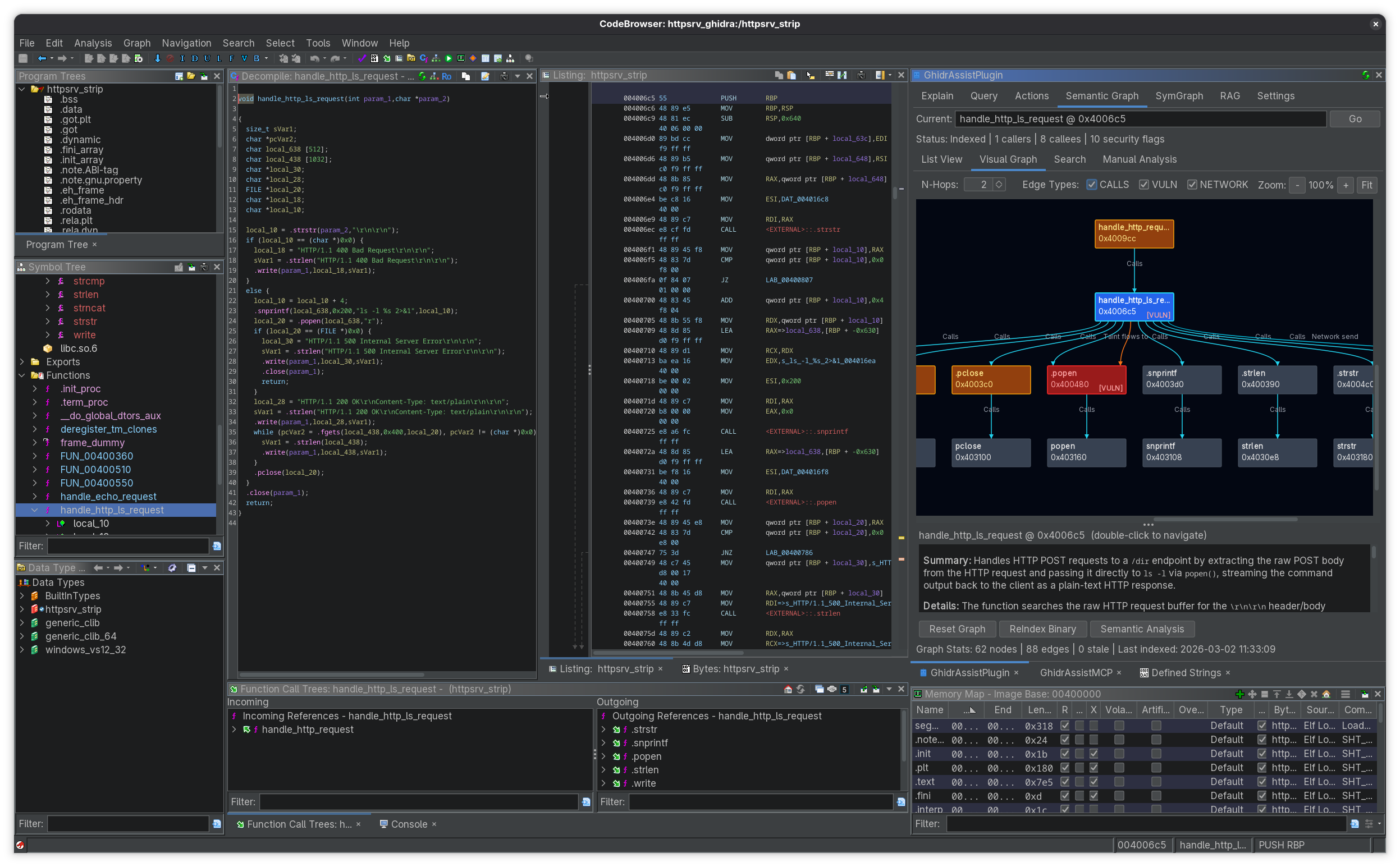 GhidrAssist main interface