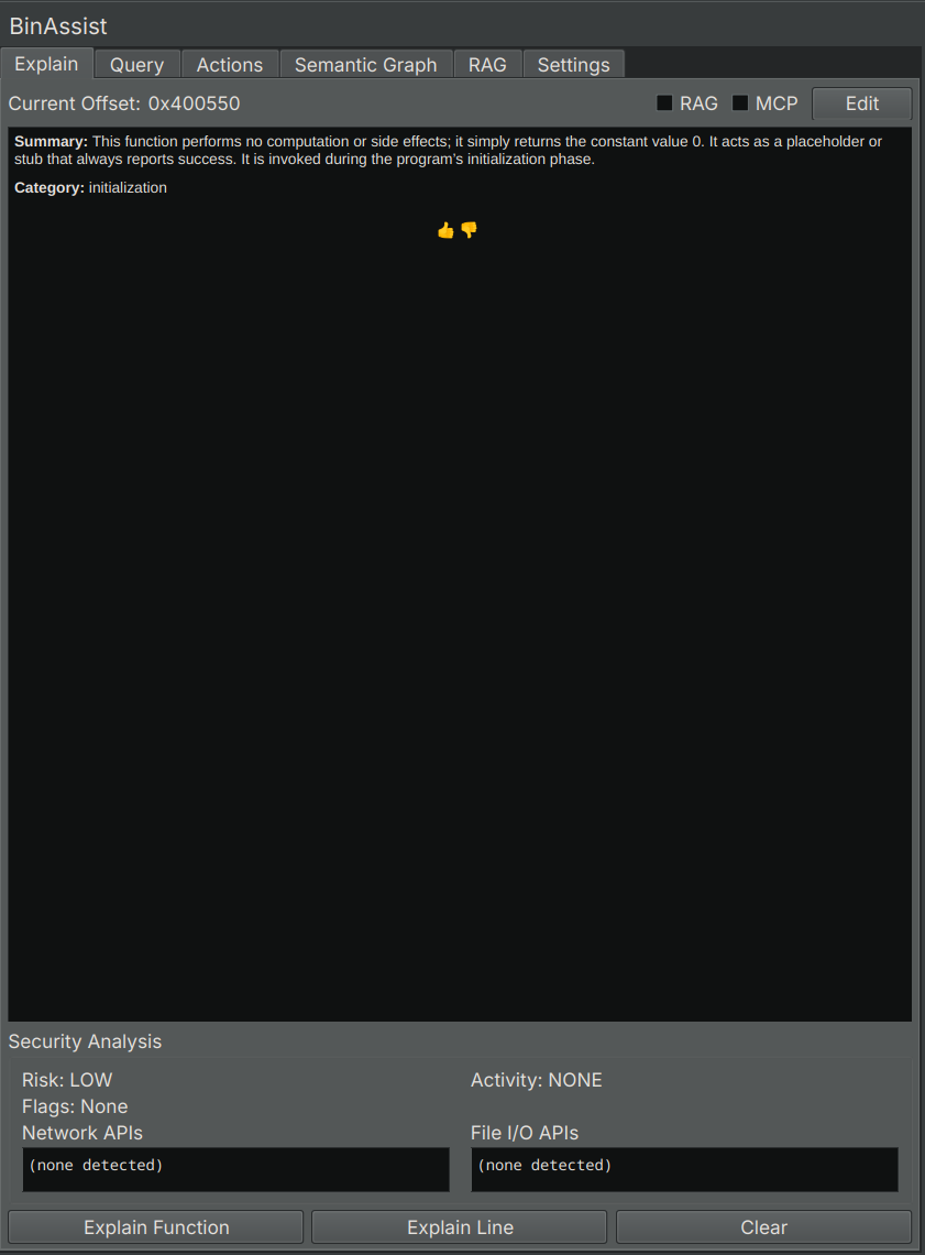Explain Tab Interface